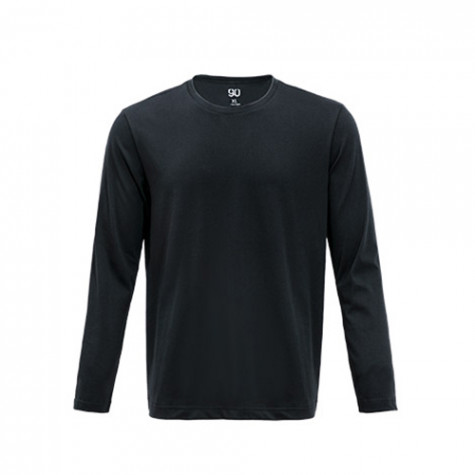 90 GO FUN men's antibacterial long-sleeved T-shirt Black